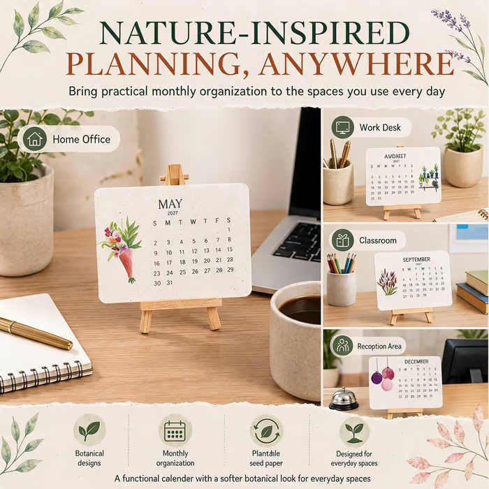 🌱2027 Timeless Seed Calendar｜Eco-Friendly Plantable Calendar 🌱 Plan • Plant • Grow • Enjoy