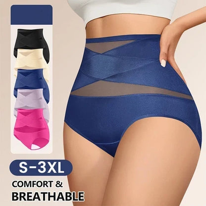 ✨LAST DAY BUY 1 GET 1 FREE✨Plus-Size High-Waist Cross Tummy Control Panties
